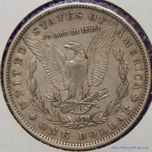 morgan_1879p_au_patina_gi6_rev